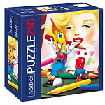 Пазлы " Hatber " 250элементов Premium Веселые карандаши 40*28см, картонная упаковка