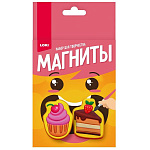 Магнит из гипса " Lori " Сладкий завтрак, в наборе: форма, 2 фигурки, гипс, магнитная лента, гуашь 6 цветов, инструкция