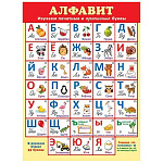 Плакат " Мир открыток " 0-02 А2 Алфавит. Изучаем печатные и прописные буквы
