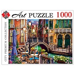 Пазлы " Рыжий кот " Artpuzzle 1000элементов Венецианский вечер 67*47см, картонная упаковка 23,5*18*5см