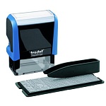 Штамп самонаборный " Trodat " 3-строчный 14*38мм без рамки, корпус синий, касса в комплекте