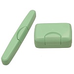 Дорожный набор " Миленд " Дуэт Мята в наборе: мыльница 8,5*5*3см, футляр для зубной щетки 19,5*2*2см, пластиковый