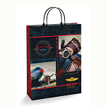 Пакет ПЭ " Интерпак " с пластиковой ручкой МП, 30*40см 150мкм Высший пилотаж