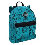 Рюкзак " Erich Krause " 29*39*13см EasyLine 17L Animals Zen Cats, бирюзовый, 1 отделение, карман на молнии, регулируемые лямки, ручка-петля, декоративные ушки