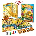Игра настольная " Русский стиль " Сокровища Фараона, в наборе: игровое поле 71*50см, кубик, фишки- 4шт, карточки- 50шт, правила игры, от 6лет, картонная упаковка 25*37*1,7см