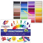 Пластилин " Луч " Классика 40цв 800г со стеком, картонная упаковка