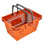 Корзина Classic пластиковая с 2 пластиковыми ручками, 20л, оранжевая 435*305*235мм
