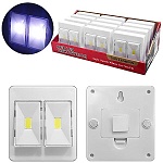 Светильник нажимной " KWELT " светодиодный, 2 клавиши выключателя, размер 10*9см, работает от 3 батареек ААА (в набор не входят), картонная упаковка 31*15*10см