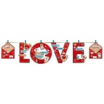 Гирлянда " Империя поздравлений " 949 LOVE! 2м 20см, плотный шнур, 8 прищепок