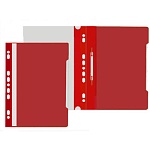 Скоросшиватель пластиковый А4 " Silwerhof " с перфорацией 120/160 мкм красный