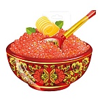 Плакат фигурный " Империя поздравлений " 930 А4 Икра, блестки в лаке