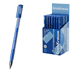 Ручка гелевая " Erich Krause " G-Tone синяя 0,5мм, толщина письма 0,4мм, рифленый держатель, металлический наконечник, тонированный корпус