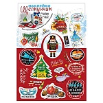Наклейки " Мир поздравлений " 501 Новогодний- Щелкунчик, 233*161мм, ПВХ, двусторонние