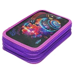 Пенал 3 секц "Музыка" ,ламин+металл УВЕЛИЧЕННЫЙ Размер 125*205*55 мм