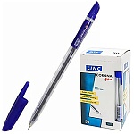 Ручка шариковая " Linc " Corona Plus синяя 0,7мм чернила на масляной основе, прозрачный корпус