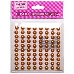 Набор страз самоклеющихся " deVente " Pearl Жемчуг 8мм 80шт, АБС, пластиковый пакет с европодвесом