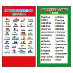 Шпаргалка " Мир поздравлений " 150 Ударения/Словарные слова. 1 класс, 172*92мм