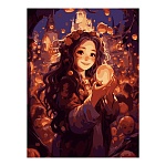 Картина по номерам " Lori " 28,5*38см Фонарики, состав набора: основа на картоне с контуром, краски, кисть, вспомогательный лист, акриловый лак, инструкция, картонная упаковка, европодвес