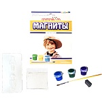 Набор " Престиж " Раскрась-ка Магниты в ассортименте, форма для изготовления фигурок 9см, краски акриловые, кисточка, магниты-2шт, гипс, картонная упаковка 21*27см, европодвес