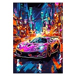 Картина по номерам " Lori " 20*28,5см Городкой дрифт, состав набора: основа на картоне с контуром, краски, кисть, вспомогательный лист, акриловый лак, инструкция, картонная упаковка, европодвес