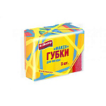 Губка для посуды " Avikomp " 5шт Eco Technology Макси 85*60*25мм, ассорти
