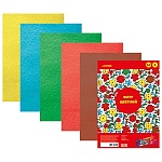 Фетр цветной " deVente " А4 5л 5цв 1мм Яркие цвета, пластиковый пакет, европодвес