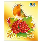 Наклейка " Мир поздравлений " 930 Птицы, 131*154мм, металлизированная самоклейка