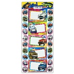 Наклейка на тетрадь 13*28см " Автомобили " фольга голографическая