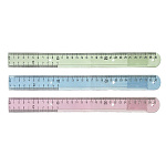 Линейка " KWELT " 30см, пластиковая, тонированная, ассорти