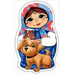 Открытка " Праздник " 060 Без названия- Матрёшка, 96*96мм, без отделки