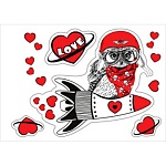 Наклейка " Праздник " А6 Ракета, ПВХ