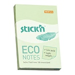 Блок самоклеящийся (стикеры) 76*51мм 100л пастель, ECO, зеленый " Hopax "