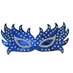 Маска Новогодняя картонная голографическая со стразами
