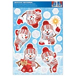Наклейки " Мир открыток " 8-31 Новогодние- Веселые снеговики, пластизоль, 336*493мм