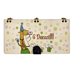 Конверт для денег деревянный (купюрница) " С Днюхой " Жираф, на кнопке, 165*100*9мм