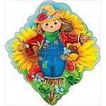 Украшение на скотче " Праздник " 150 Пугало, 146*146мм, вспененный скотч, глянцевый Уф-лак