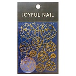 Наклейки для ногтей А-10 Золотые узоры 8*14см, европодвес