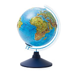 Глобус физико-политический рельефный с подсветкой от батареек 210мм " Globen "
