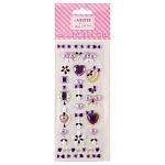 Набор страз самоклеющихся " deVente " Сердечки Цвет ассорти, акриловые, 75*180мм, пластиковый пакет с европодвесом