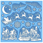 Наклейки " Мир открыток " 8-37 Новогодние- Новогодняя ночь, пластизоль, 330*335мм