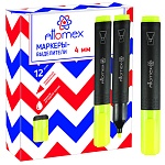Текстовыделитель 1-4мм, желтый " Attomex " картонная упаковка