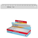 Линейка " Erich Krause " Clear 20см пластиковая, прозрачная, дисплей