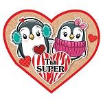 Бирка для букетов и подарков " Мир открыток " 2-70 Сердце. Ты Super, 124*68мм, без отделки, текст