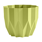 Кашпо " Миленд " Геометрия, 3л, Фисташковый, h=16,5, d=20, пластик