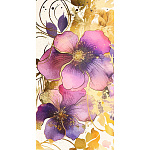 Конверт для денег " Миленд " Dream Cards Без названия- Яркие фиалки, 85*164мм, холодная фольга, твин-лак, без текста