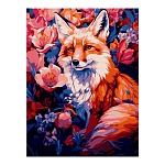 Картина по номерам " Lori " 28,5*38см В цветах, состав набора: основа на картоне с контуром, акриловые краски, кисть, вспомогательный лист, акриловый лак, инструкция, картонная упаковка, европодвес