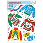 Наклейка " Мир поздравлений " 509 Новогодняя- Теплые пожелания, 330*474мм, ПВХ