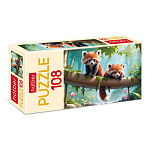 Пазлы " Hatber " 108элементов Красные панды 30*21см, картонная упаковка