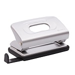 Дырокол на 10л " Lamark " Mettallic металлический, встроенная линейка, серый