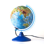Глобус физический рельефный 210мм " Globen " с подстветкой от сети